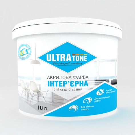 Фарба акрилова «ULTRAtone» ультрабіла (10кг)